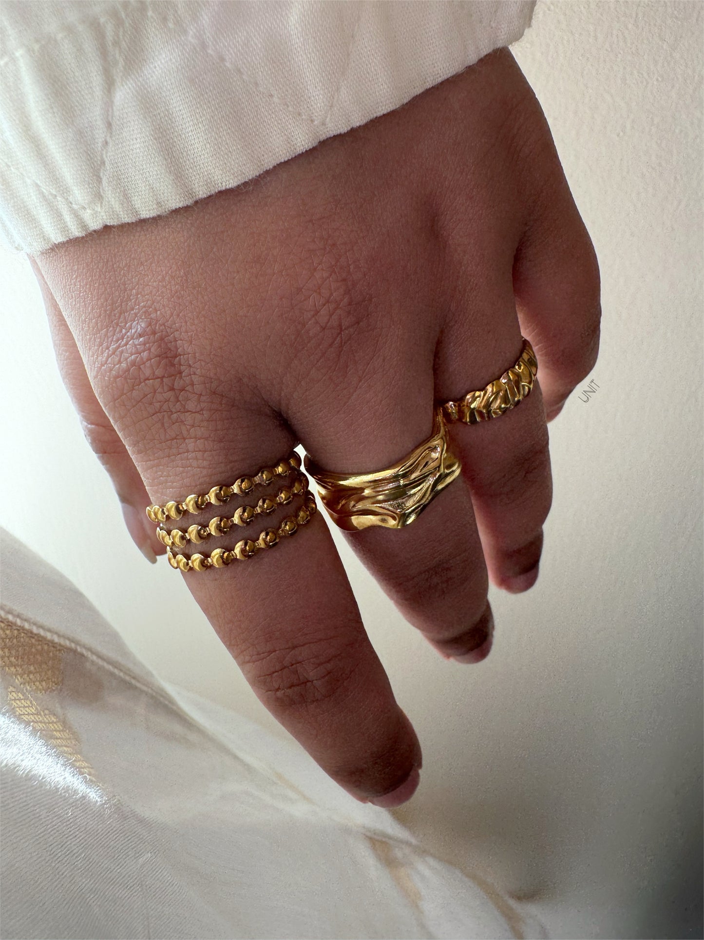 Nerina Molten Gold Ring