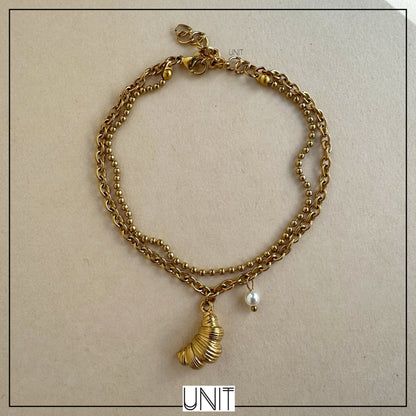 Maris Pearl Charm Anklet