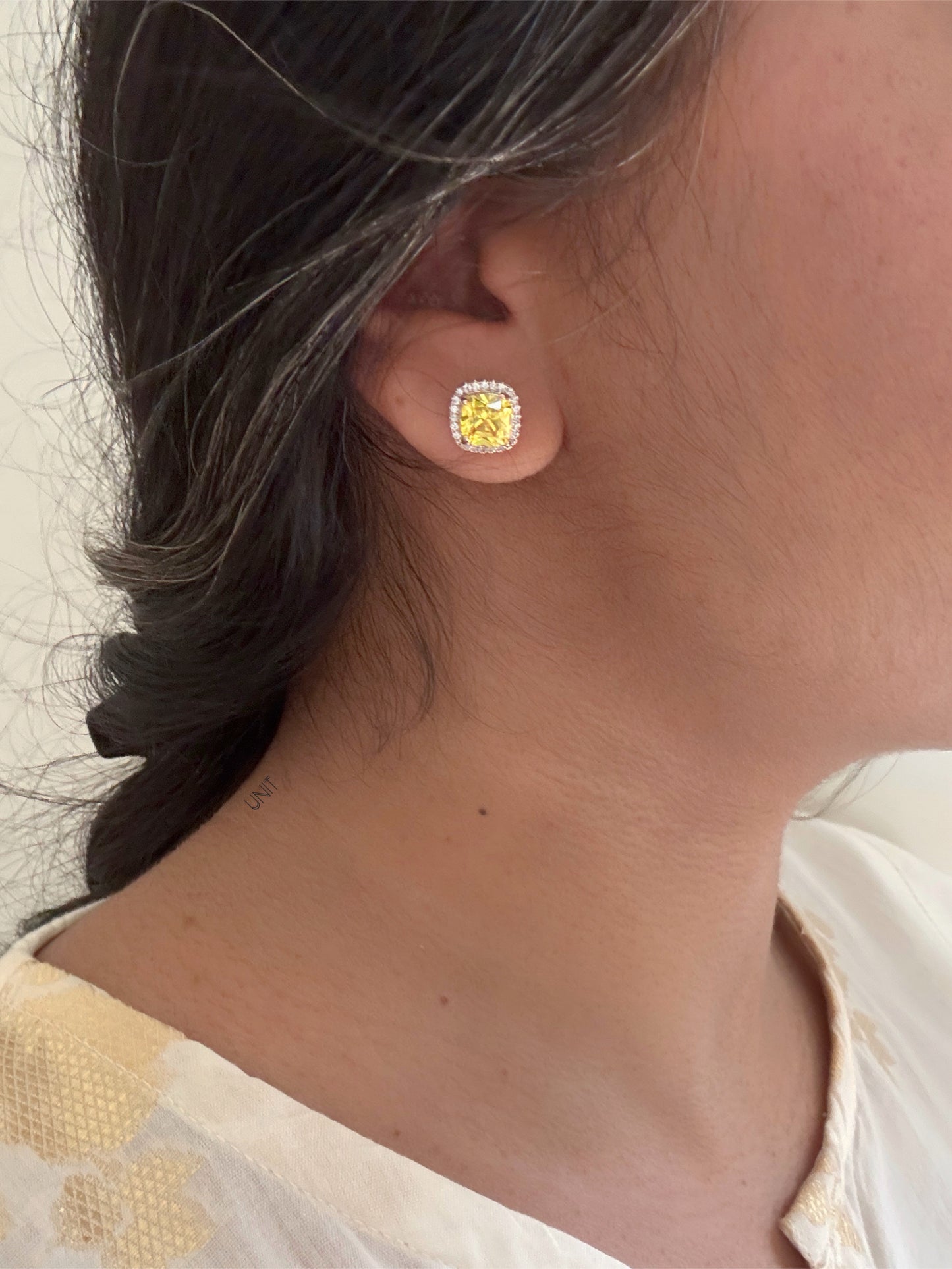 Citrine Glow Crystal Studs