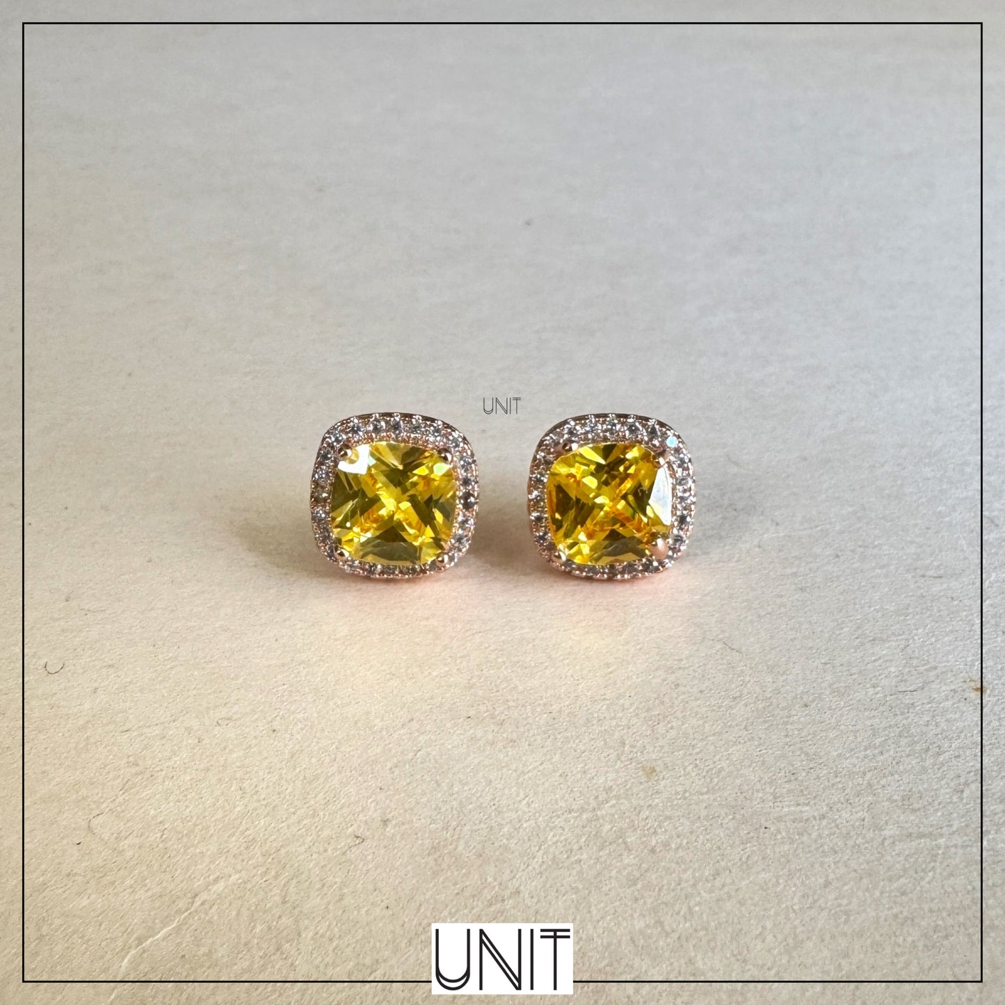 Citrine Glow Crystal Studs