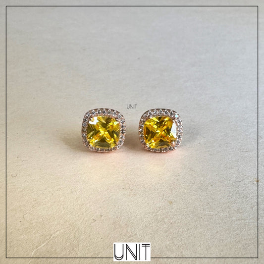 Citrine Glow Crystal Studs