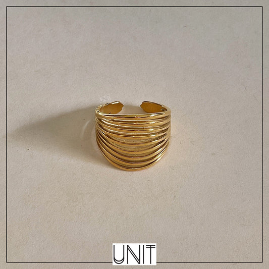 Aurea Striped Dome Ring