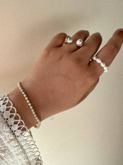 Mira Pearl Open Ring