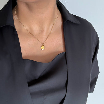 Molten Gold Drop Necklace