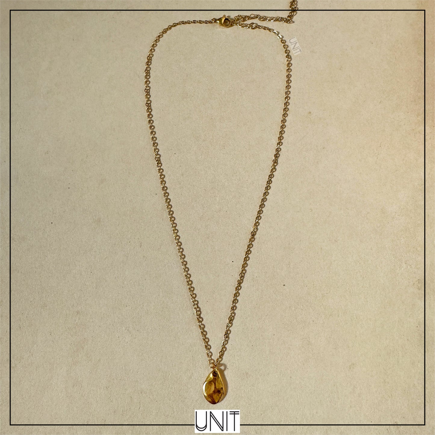 Molten Gold Drop Necklace