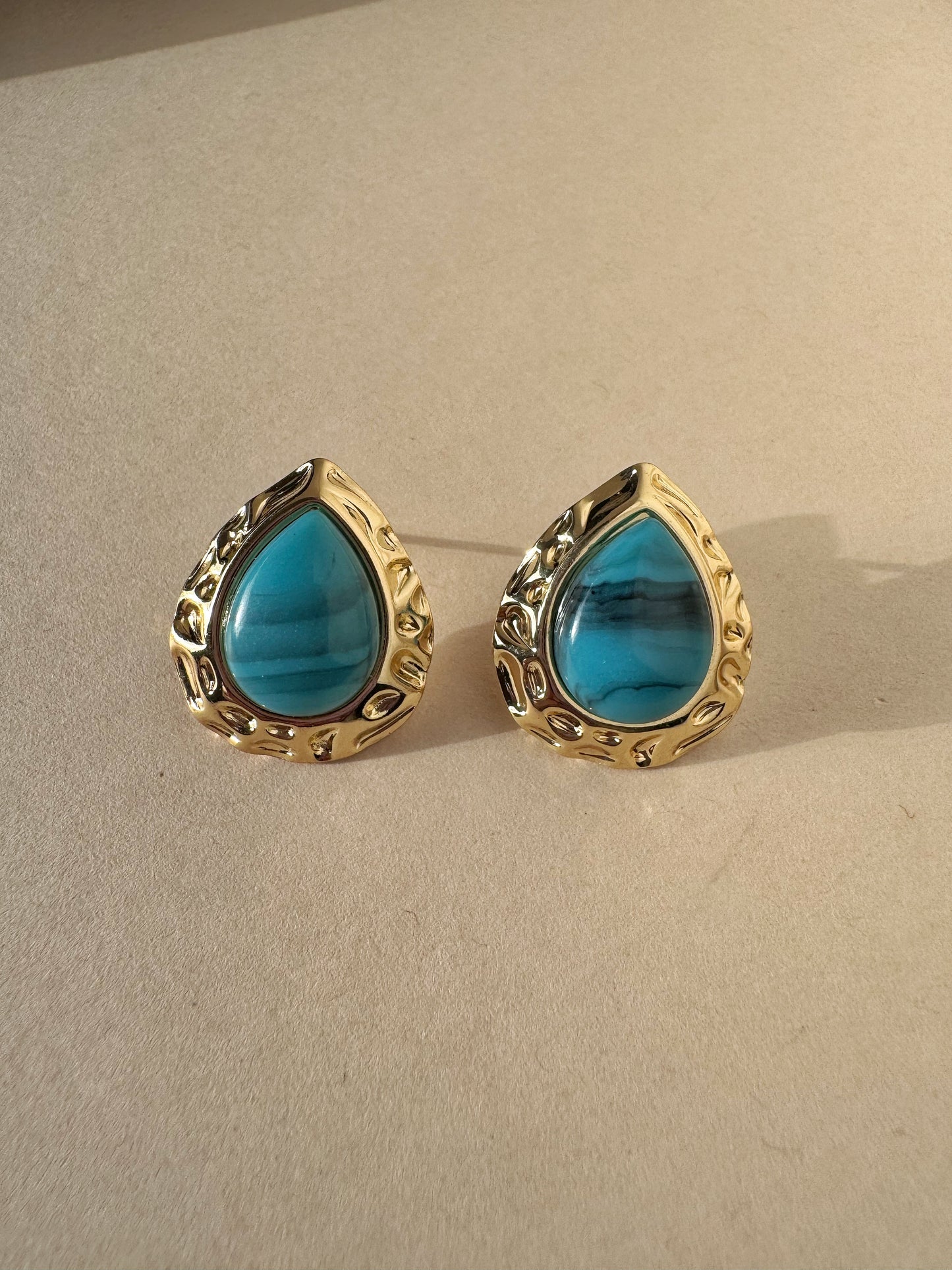 Azure Relic Stud Earrings