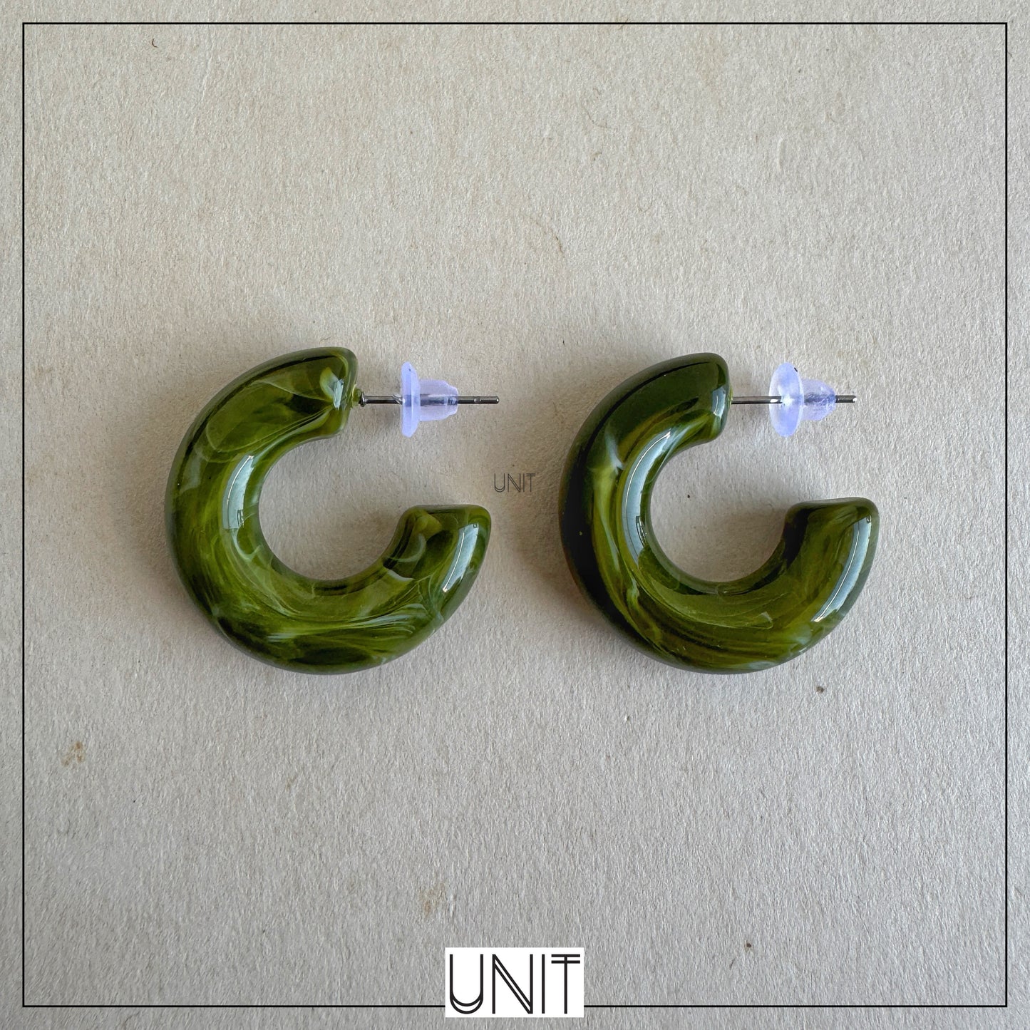 Maris Crescent Hoops – Olive