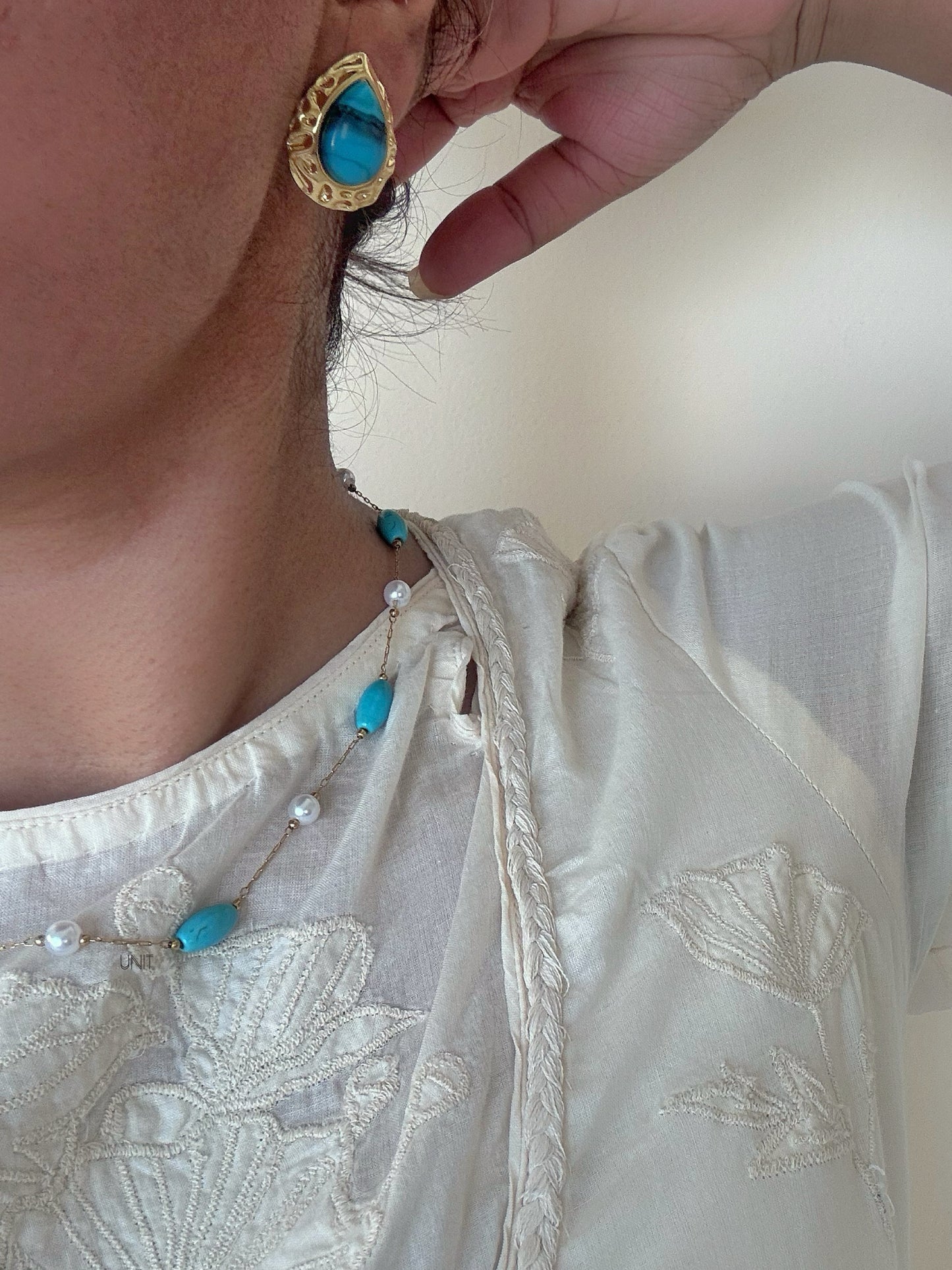 Azure Relic Stud Earrings