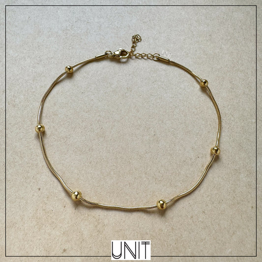 Lina Gold Bead Anklet