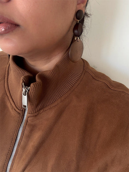 Noir Wood Drop Earrings