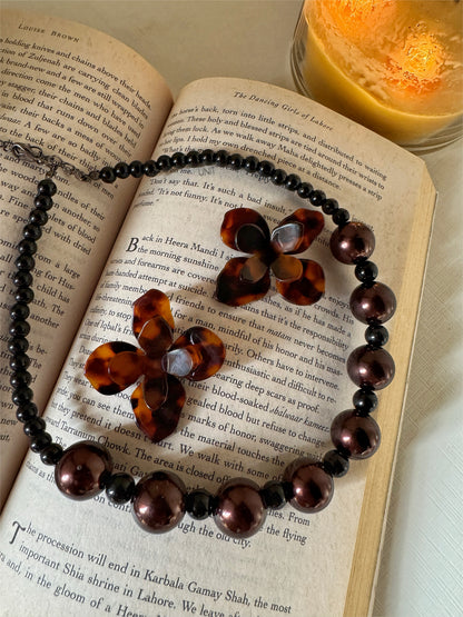 Obsidian Bead Necklace