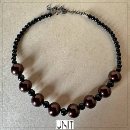Obsidian Bead Necklace