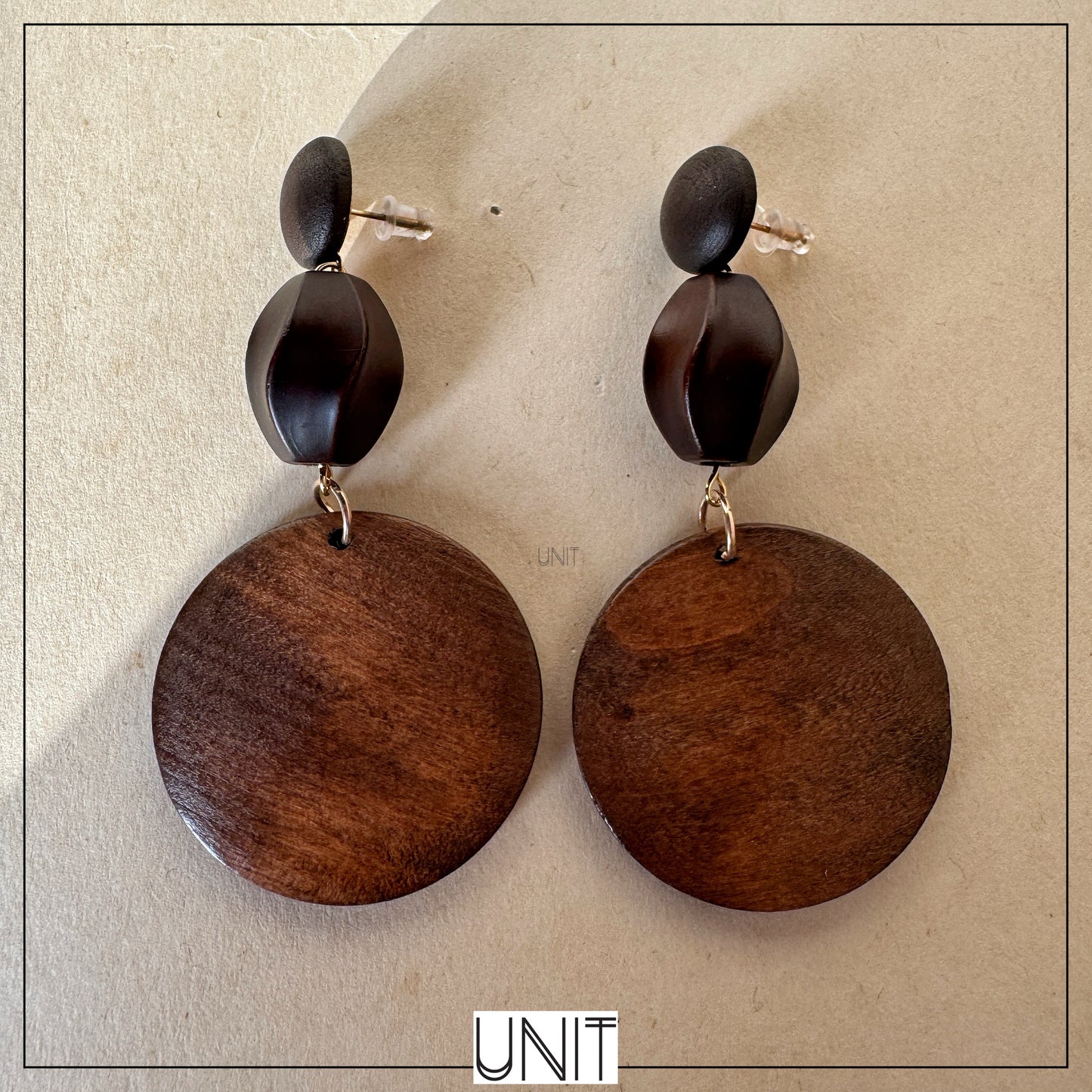 Noir Wood Drop Earrings