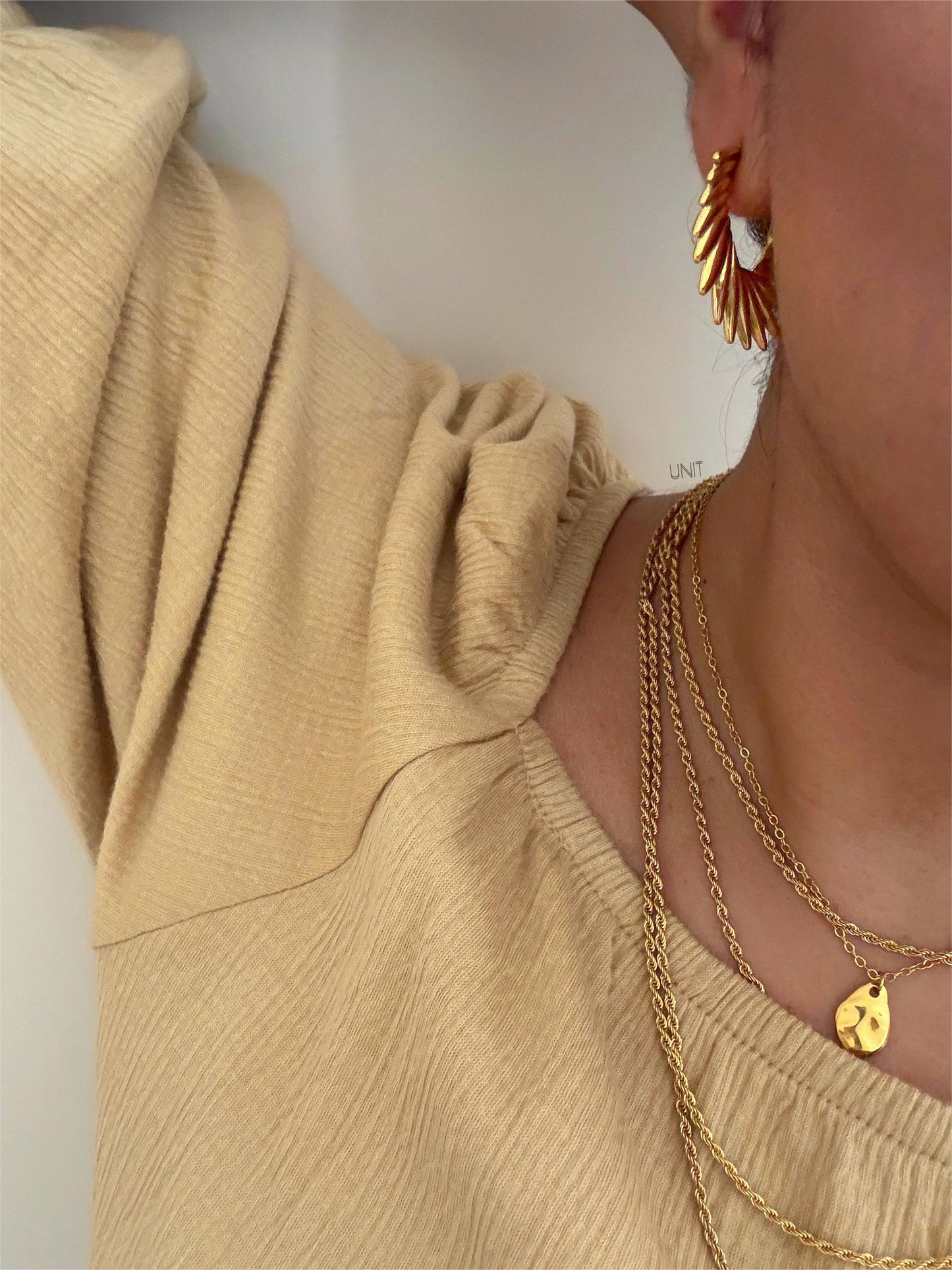 Golden Radiance Wing Hoops