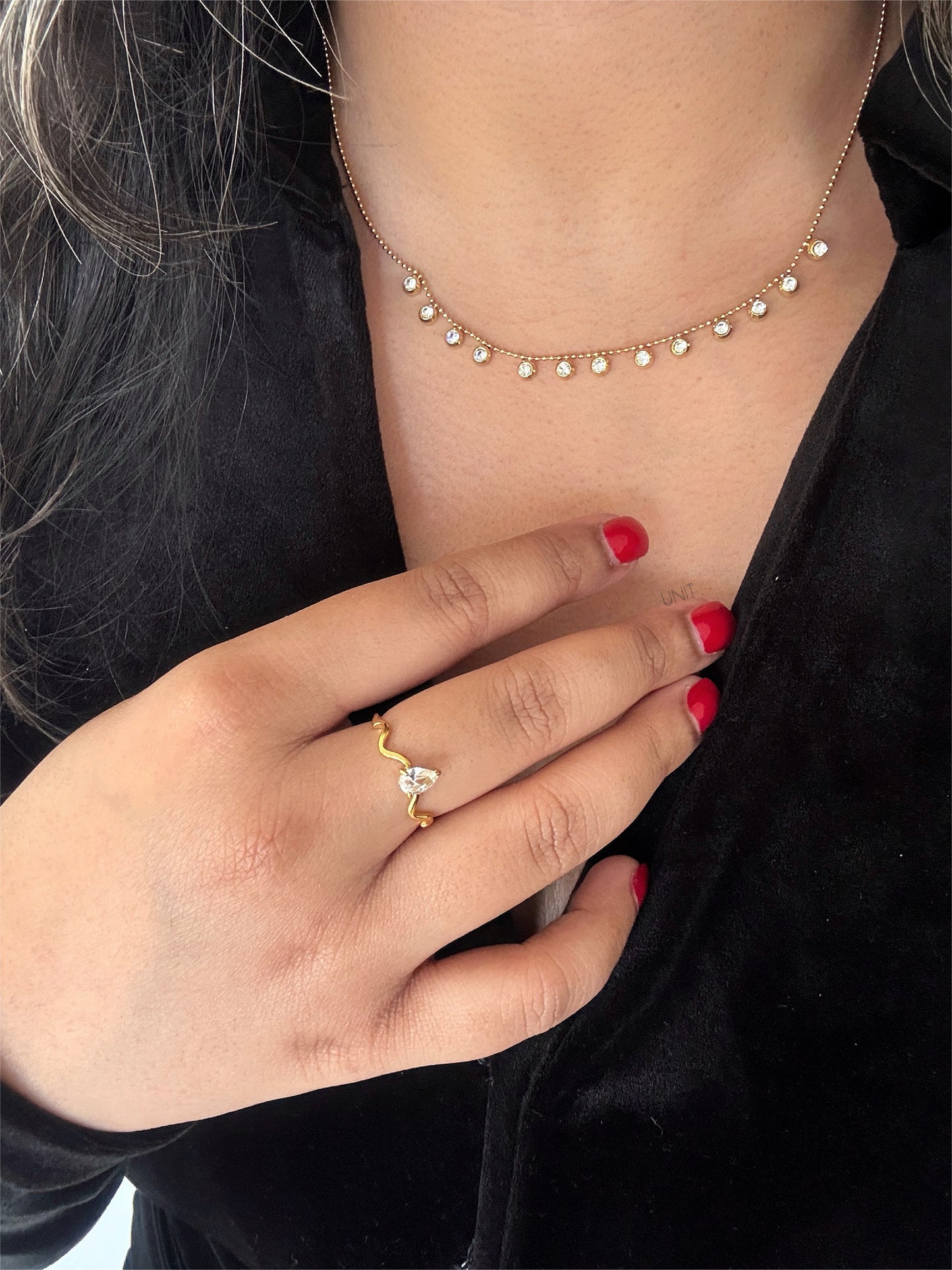 Luna Bezel Necklace