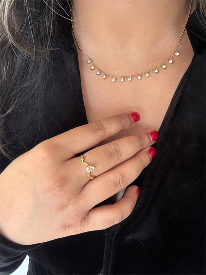 Luna Bezel Necklace