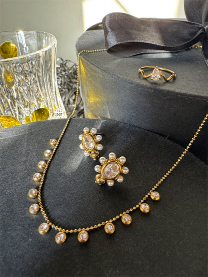 Luna Bezel Necklace