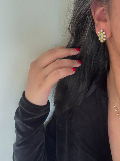 Pearla Oval Studs